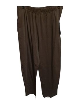 Woman WithinBrown, Black Or White Elastic-Waist Jogger Pants With Pockets